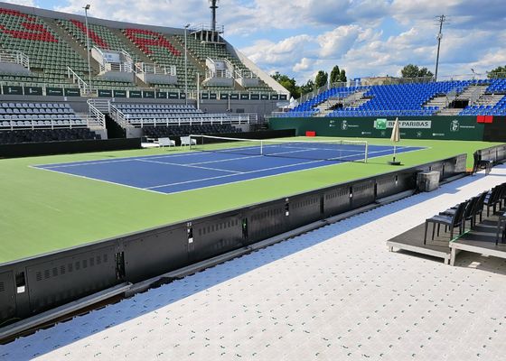 Buen precio Sistemas de suelos portátiles temporales resistentes al fuego para eventos con bajo mantenimiento en línea