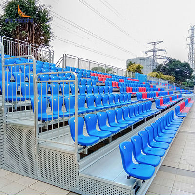 Buen precio Temporary Outdoor Chairs Gym Aluminum Bleachers with Plastic Seats en línea