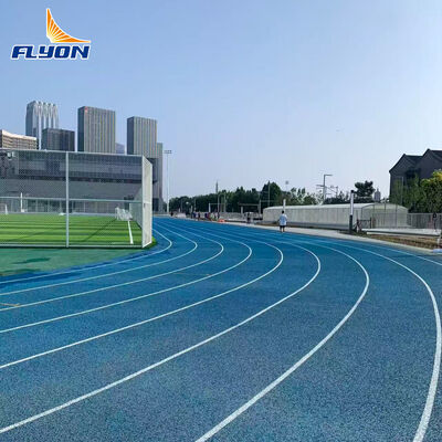 Buen precio Sistema de pista atlética de 13 mm con certificación IAAF, sistema de vertido completo en línea