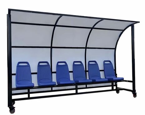 Buen precio Banquillo portátil de aluminio refugio de montaje de instalación para el equipo del estadio de fútbol Banquillo de reemplazo en línea