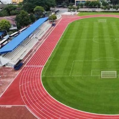 Buen precio Pista de funcionamiento amistosa de Eco EPDM con el sistema respirable de la capa de espray en línea