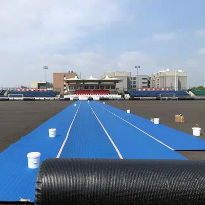 Cojín de goma verde azul del choque para insípido amistoso de Eco de la hierba artificial