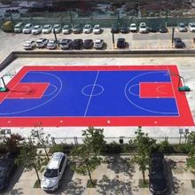 Impacto de polipropileno copolímero de azulejos de PP pisos deportivos para coloridos patios interiores al aire libre