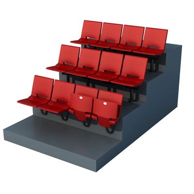 Buen precio Silla fija para estadio resistente a los rayos UV e ignífuga con fácil instalación para recintos deportivos interiores y exteriores en línea