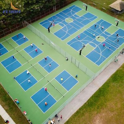 Buen precio 3 mm de arena cristalina acrílica de revestimiento de rodillo de instalación de Pickleball Corte de alfombra en línea