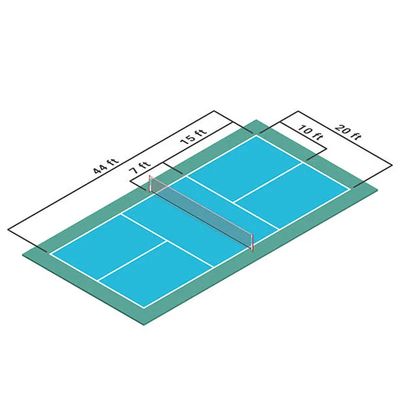 Buen precio Tamaño de la cancha Opción 44 * 20 pies o 60 * 30 pies de cancha de pickleball Instalación de alfombrillas con recubrimiento arcílico de arena cristalina en línea