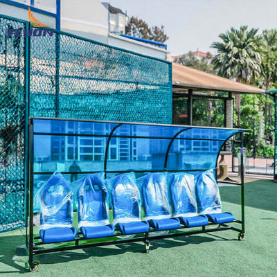 Refugio de banco de reemplazo de fútbol portátil con logotipo / opciones de nombre de equipo personalizables y accesibilidad compatible con ADA