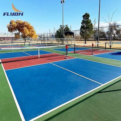 Buen precio Protección contra los rayos UV Corte de pickleball PVC Revestimiento acrílico Patrón de arena en línea