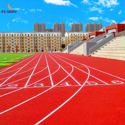 Buen precio Mejorar el rendimiento atlético Sistema de vertido completo Pistas de atletismo de carrera Superficie texturizada Diseño de más alto nivel en línea