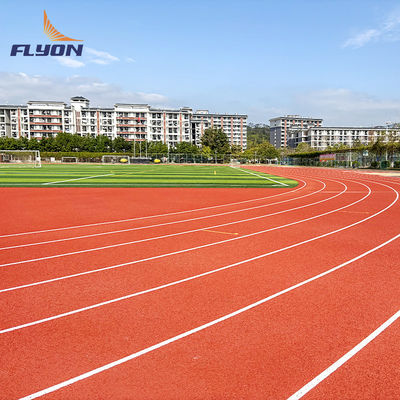 Buen precio Sistema de vertido completo Pistas de atletismo Superficie de poliuretano con acabado texturizado en línea