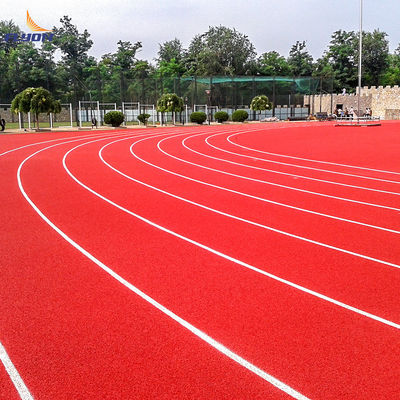Sistema de vertido completo pista de atletismo con excelente absorción de choques y garantía de 10 años
