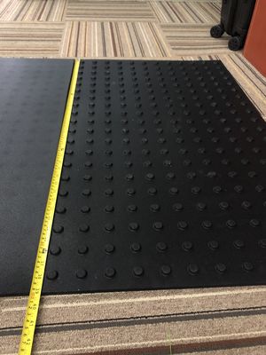 Alfombra de caucho para pavimento táctil 60x100cm, alfombra de gimnasio absorbente de impactos
