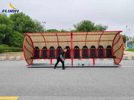 Buen precio Banca de fútbol portátil de acero galvanizado para sustituciones, tamaño personalizado para estadio escolar en línea