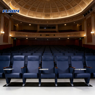 Buen precio Asientos de cine resistentes a las manchas y que ahorran espacio con resistencia al fuego para auditorios y cines en línea