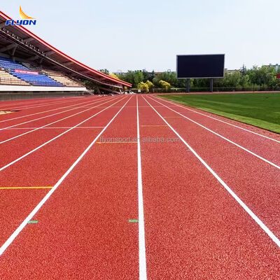 Buen precio Pista Deportiva Sintética de Vertido Completo en Color Personalizado con Absorción de Impactos y Certificación IAAF para Escuelas y Estadios en línea