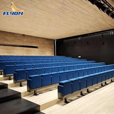 Buen precio Silla de auditorio de cuero plegable ajustable de alta calidad para asientos de teatro en escuelas y hoteles en línea