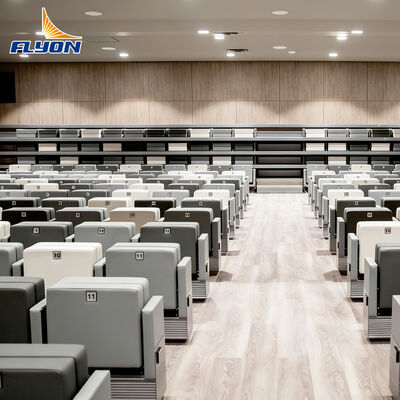 Buen precio Silla de teatro moderna plegable con reposabrazos ajustables y cuero de alta calidad para asientos de auditorio en línea