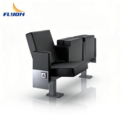 Buen precio Silla ergonómica de teatro con reposabrazos ajustables y estructura plegable para asientos de auditorio de cine en línea