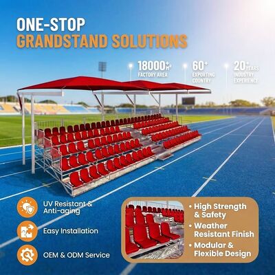 Buen precio Tamaño personalizable Instalación rápida Diseño modular Estadio portátil de aluminio asientos de metal Tribuna en línea