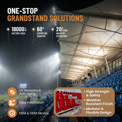 Buen precio Gradas de metal de instalación rápida resistentes a la intemperie con tamaño personalizable para asientos de estadio en línea