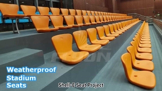 Asientos de estadio de plástico duradero Shell-E resistentes a la intemperie
